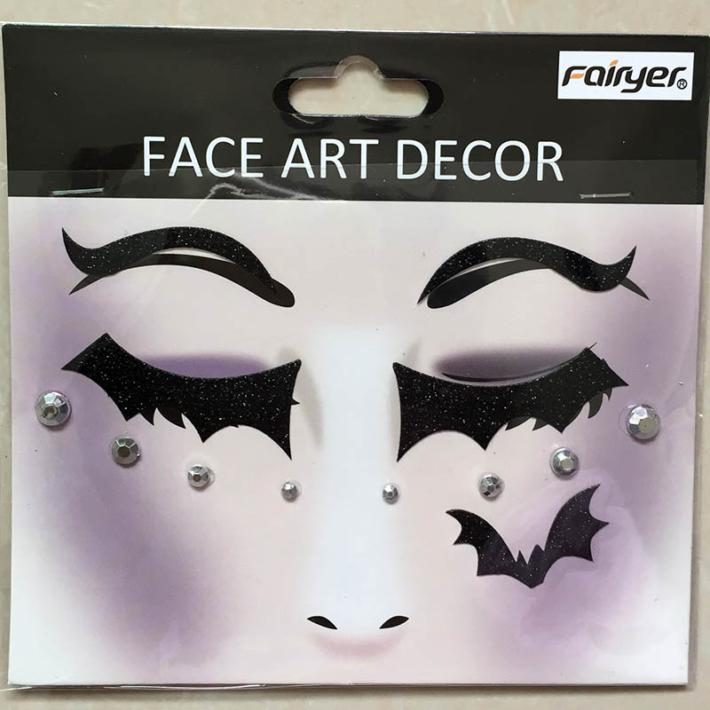 Halloween children adult people black eye sticker face sticker HW-EYE-008