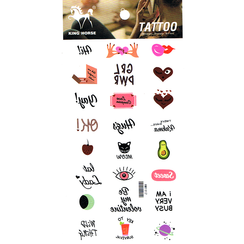 HM1117 Finger tattoo fake tattoo waterproof Small mini tattoo sticker body art tattoo