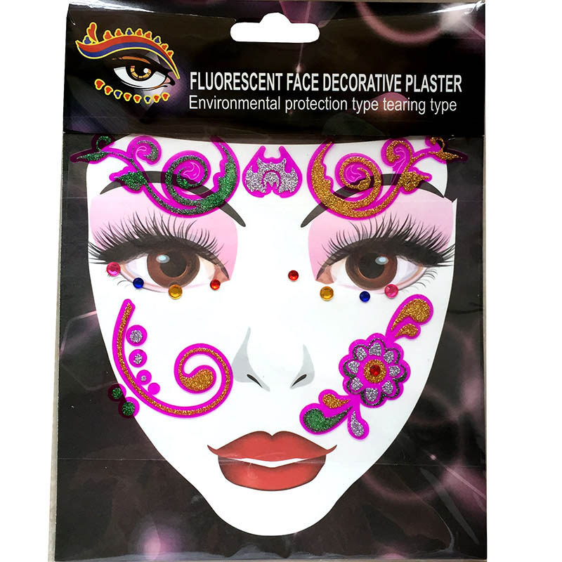 FST010 new fashion party face decoration crystal sticker