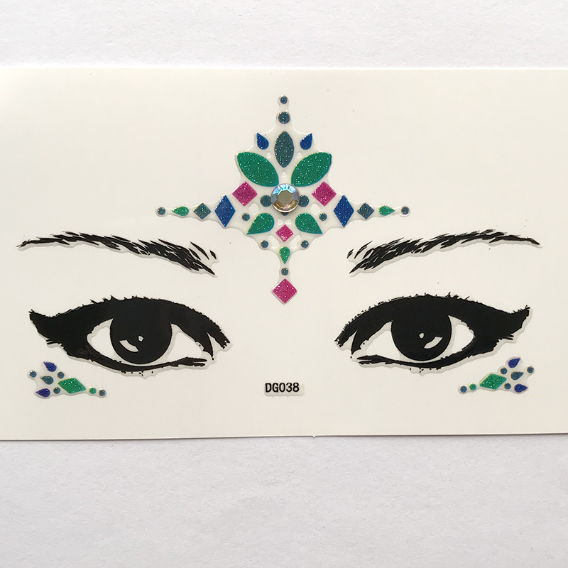 DG038 lady's party make up face sticker All in one face jewels sticker