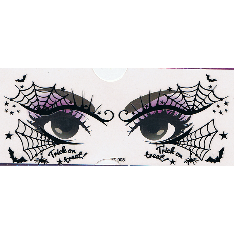 YT-008 new fashion halloween face makeup black eye stickers