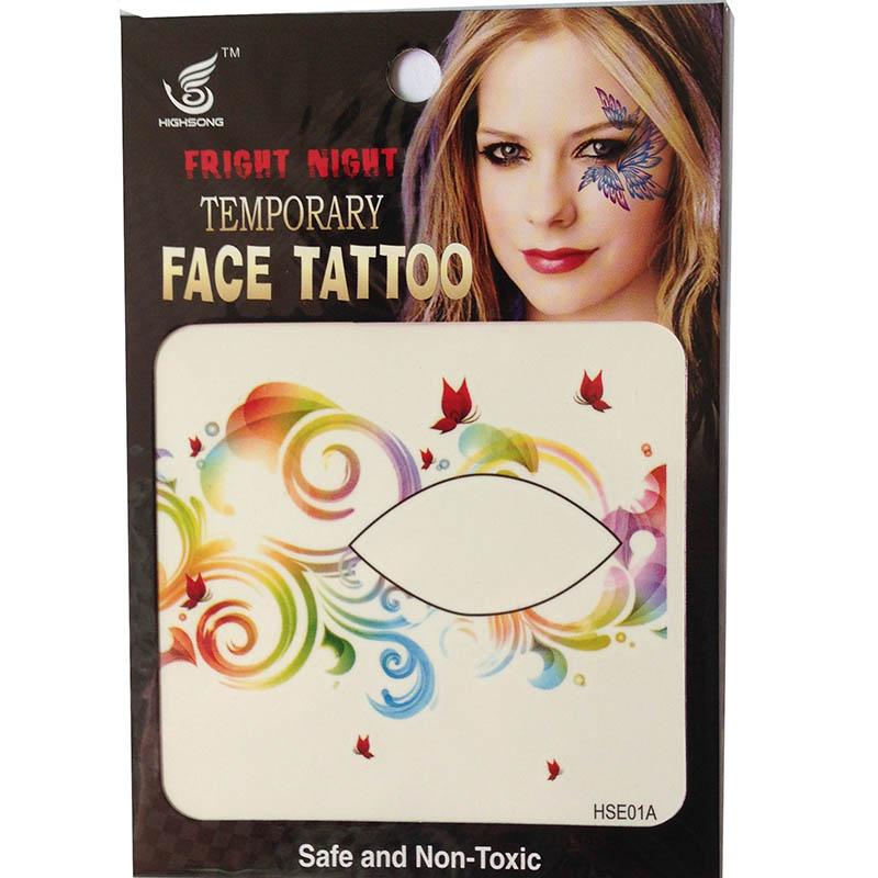 HSE01 single tattoo left and right Temporary eye tattoo sticker eye rock
