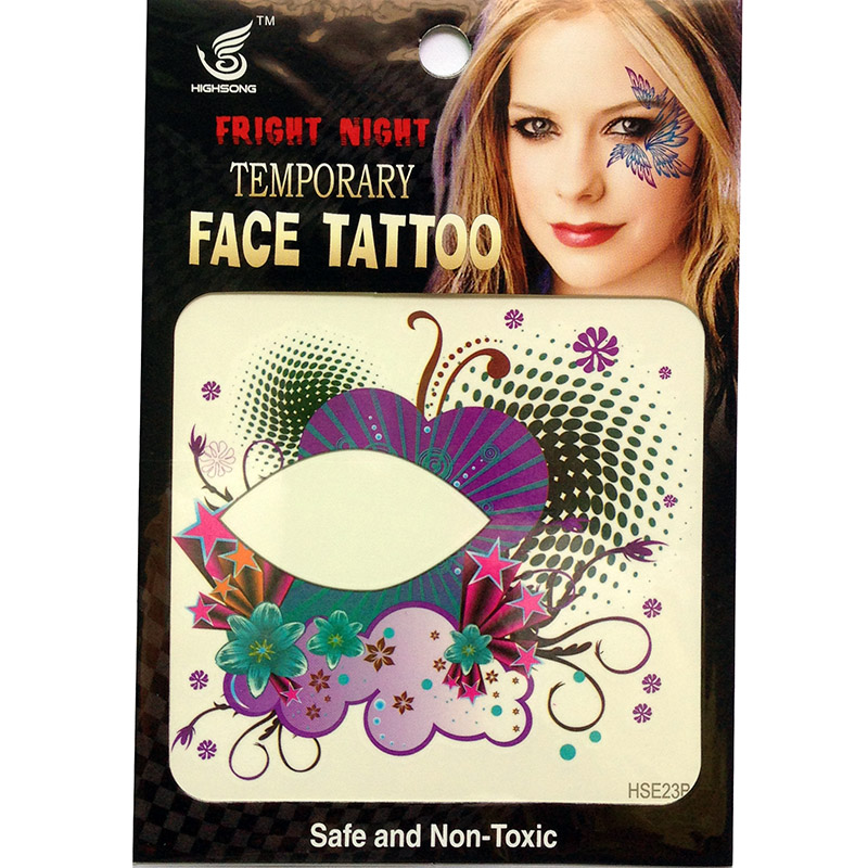 HSE23 8x8cm ladys temporary single eye  tattoo sticker