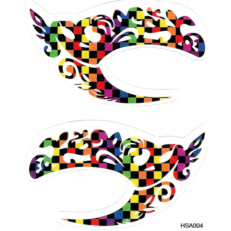 HSA004 color lattice pattern ladys party waterproof temporary eye tattoo sticker