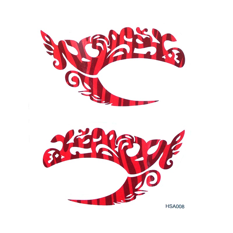 HSA008 left and right eye temporary tattoo sticker