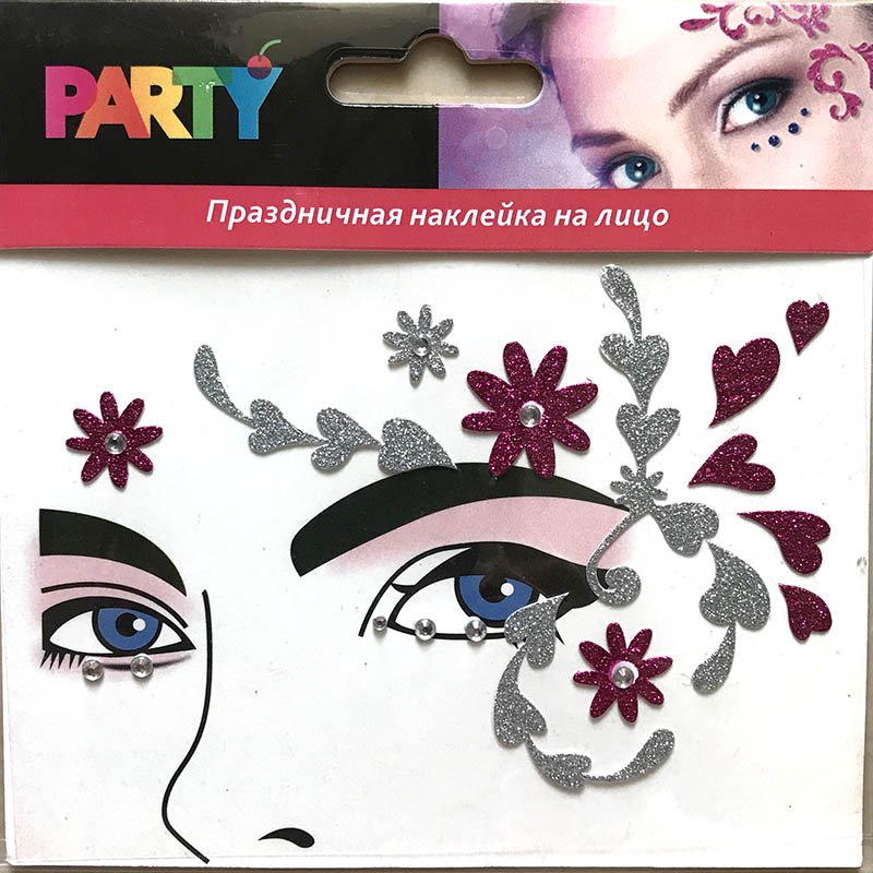 Hot selling bee flower ladybug face sticker