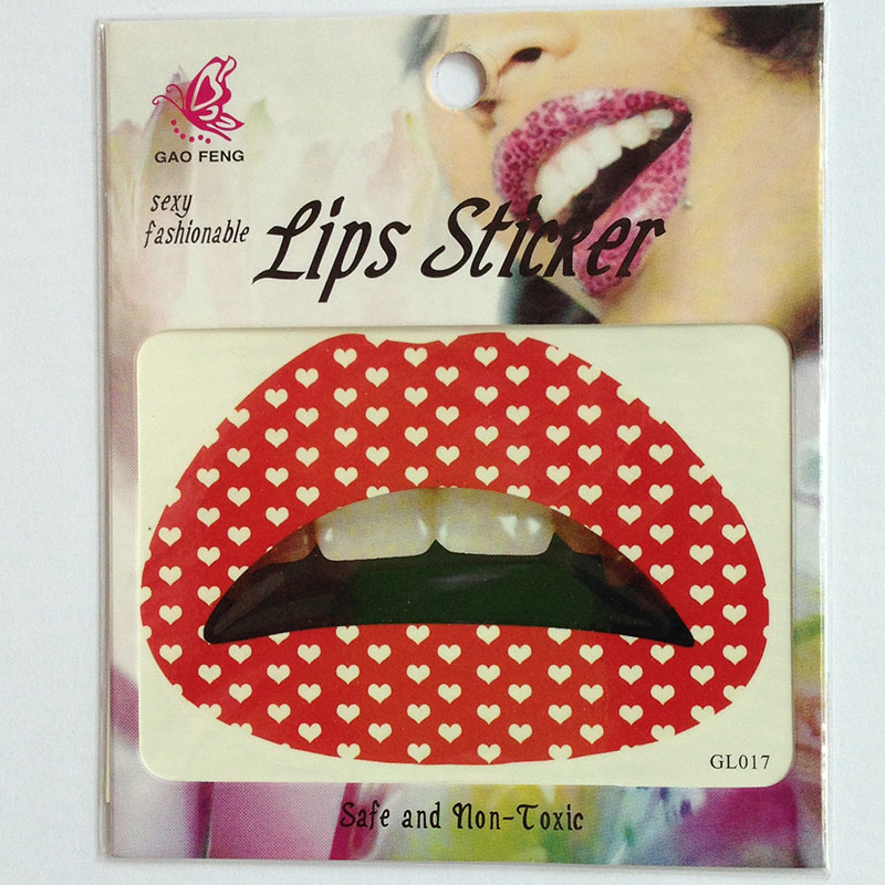 GL001-020 Temporary lip tattoo sticker