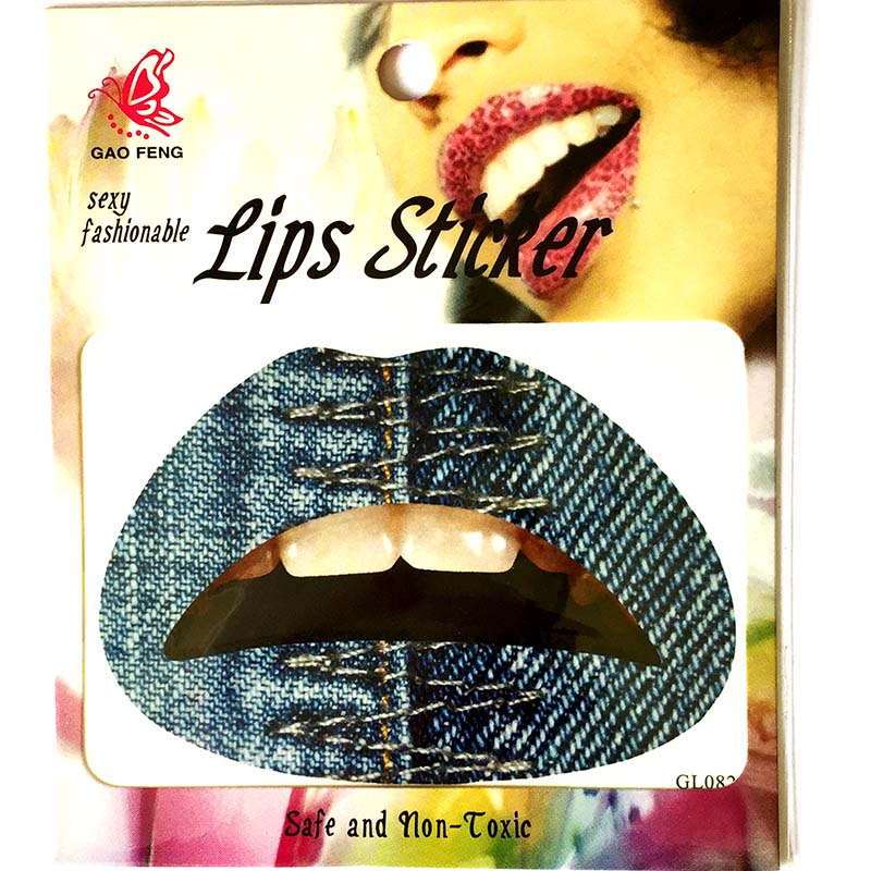GL081-090 Temporary lip tattoo sticker