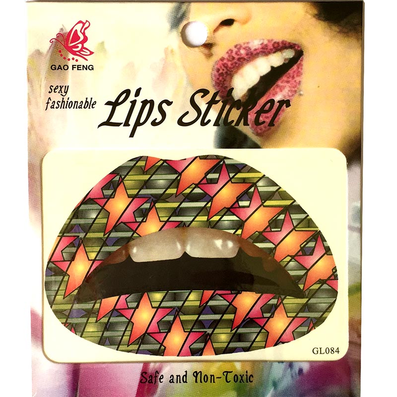 GL081-090 Temporary lip tattoo sticker
