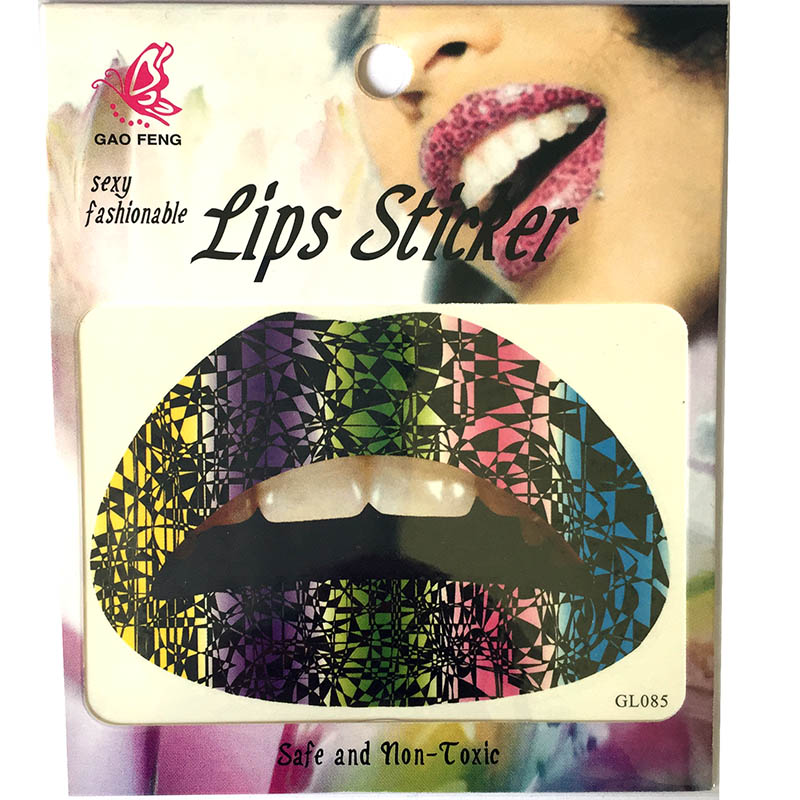 GL081-090 Temporary lip tattoo sticker