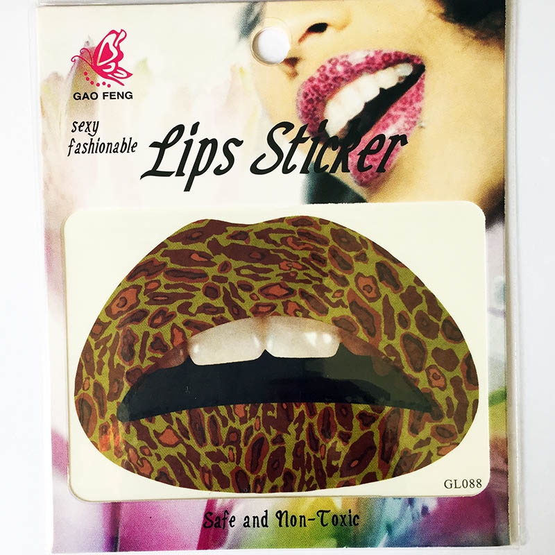 GL081-090 Temporary lip tattoo sticker