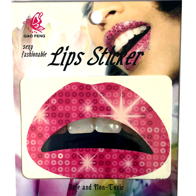 GL081-090 Temporary lip tattoo sticker