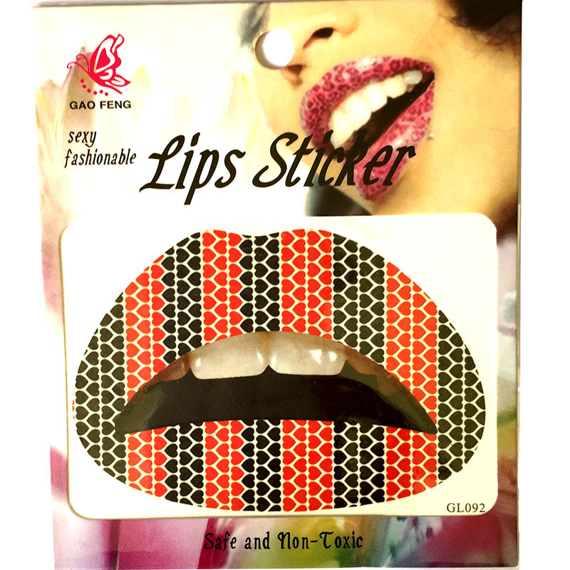 GL081-090 Temporary lip tattoo sticker