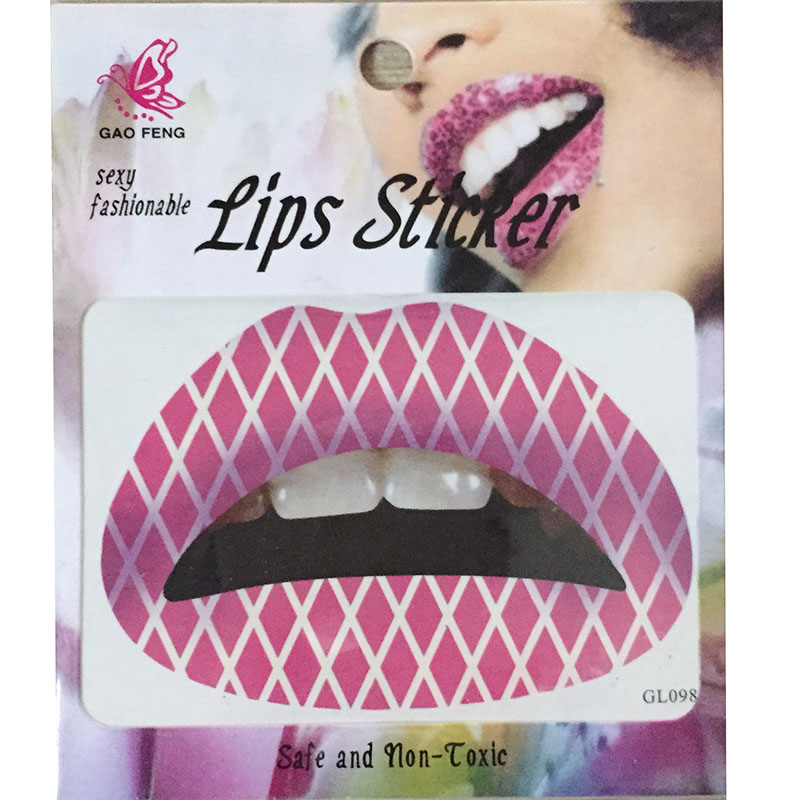GL081-090 Temporary lip tattoo sticker