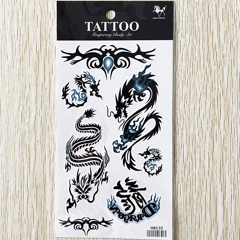 HM030 Waterproof temporary dragon tattoo sticker