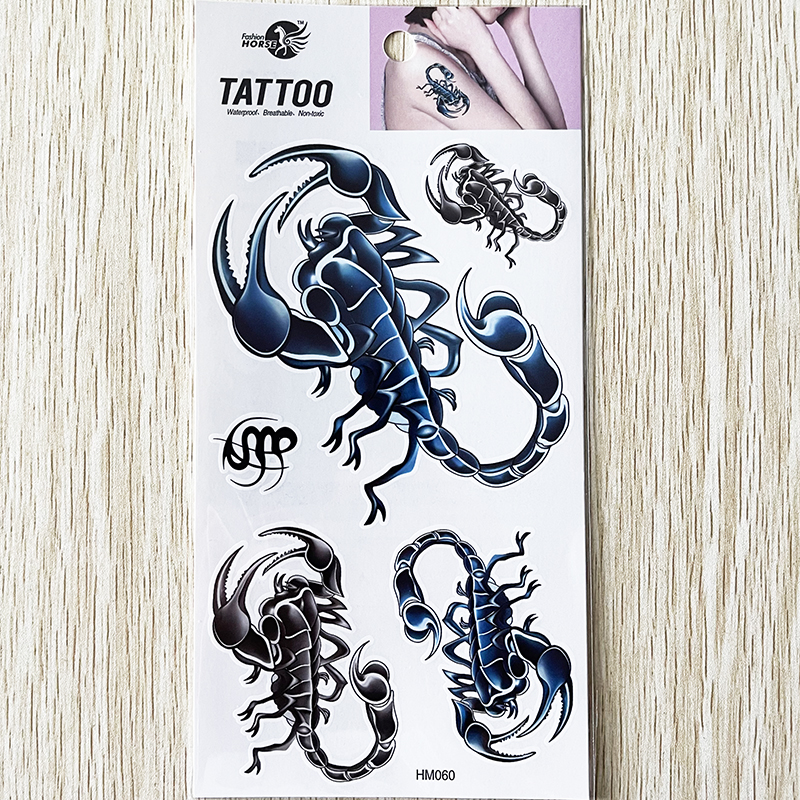 HM060 Temporary scorpion tattoo sticker