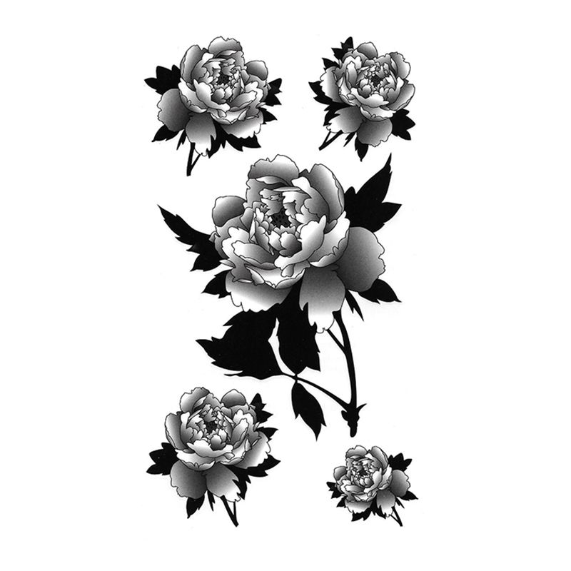 HM161 Rose flower temporary tattoo sticker