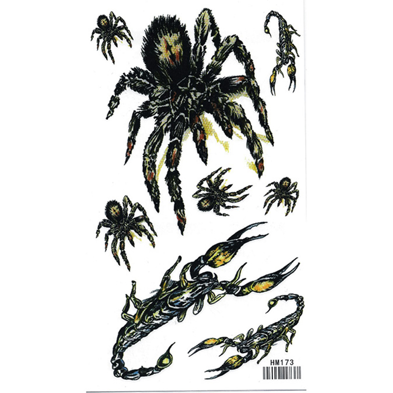 HM173 Scorpion Spider Tattoo Sticker