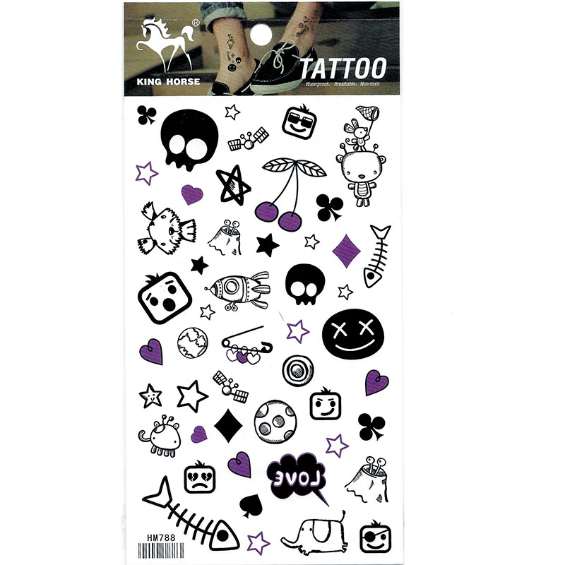 HM788 waterproof temporary tattoo sticker for kids