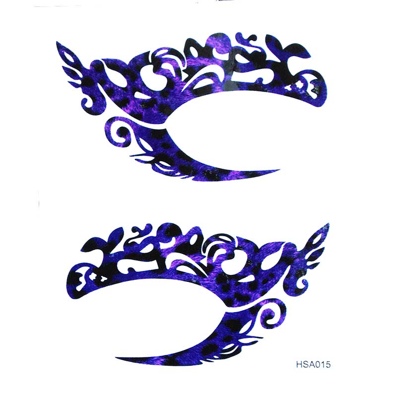 HSA015 left and right eye temporary tattoo sticker