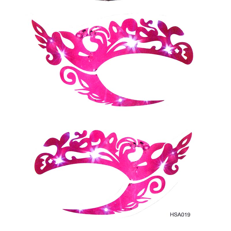 HSA019 left and right eye temporary tattoo sticker