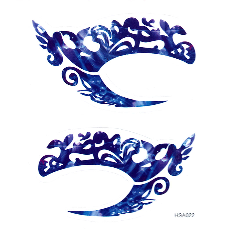HSA022 left and right eye temporary tattoo sticker