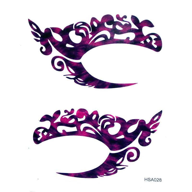 HSA028 left and right eye temporary tattoo sticker