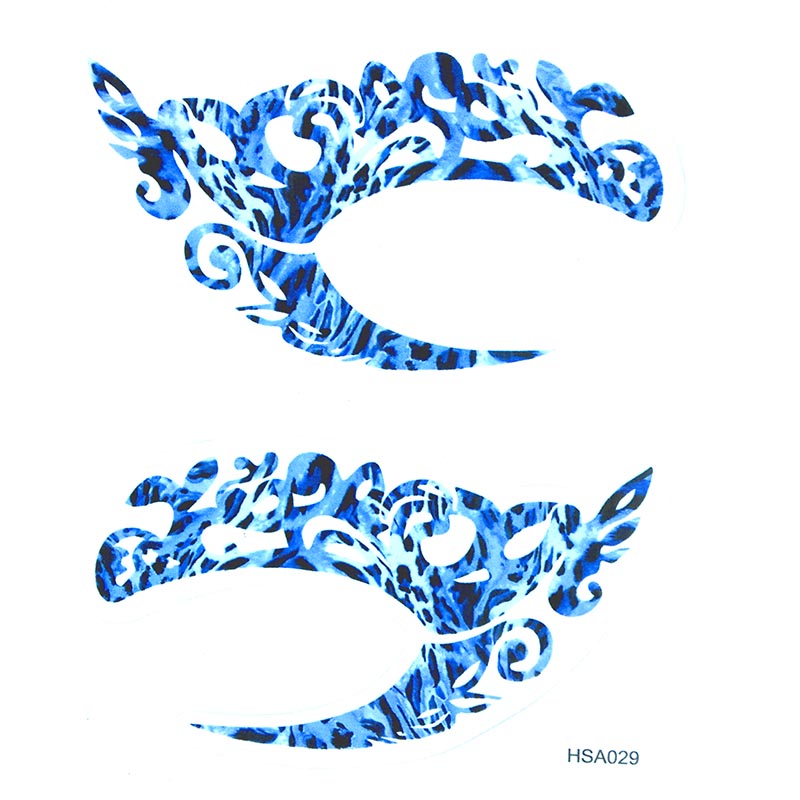 HSA029 left and right eye temporary tattoo sticker