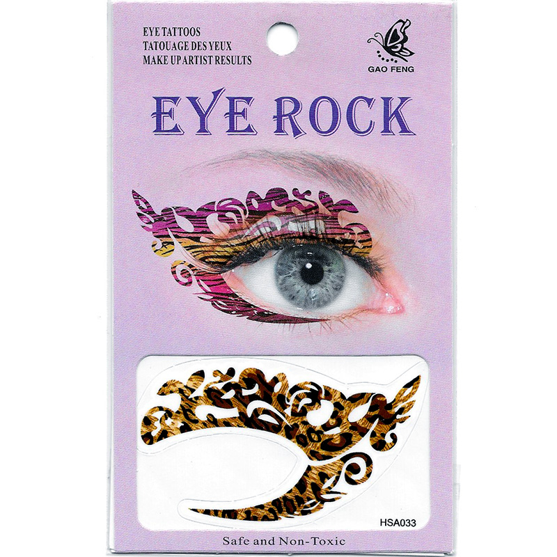 HSA033 left and right eye temporary tattoo sticker