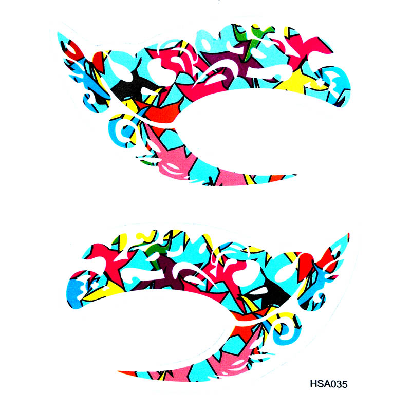 HSA035 left and right eye temporary tattoo sticker