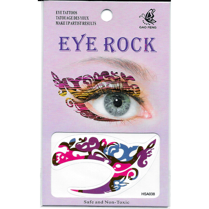HSA038 ladys new fashions left and right eye temporary tattoo sticker