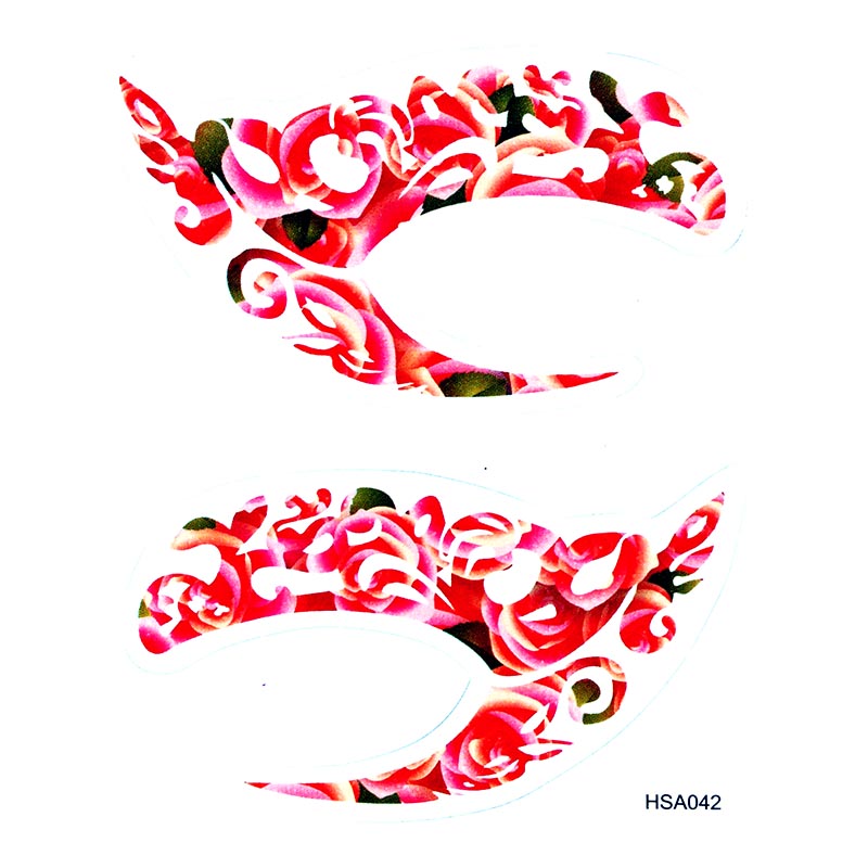 HSA042 shine flower design eye tattoo sticker for girl