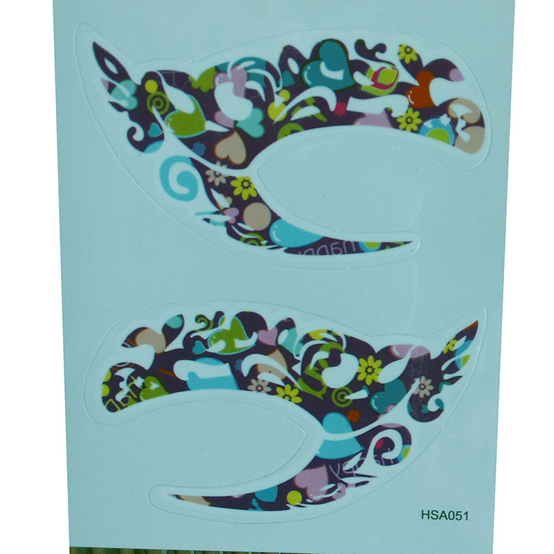 HSA051 waterproof heart flower pattern younger lady's temporary eye tattoo sticker