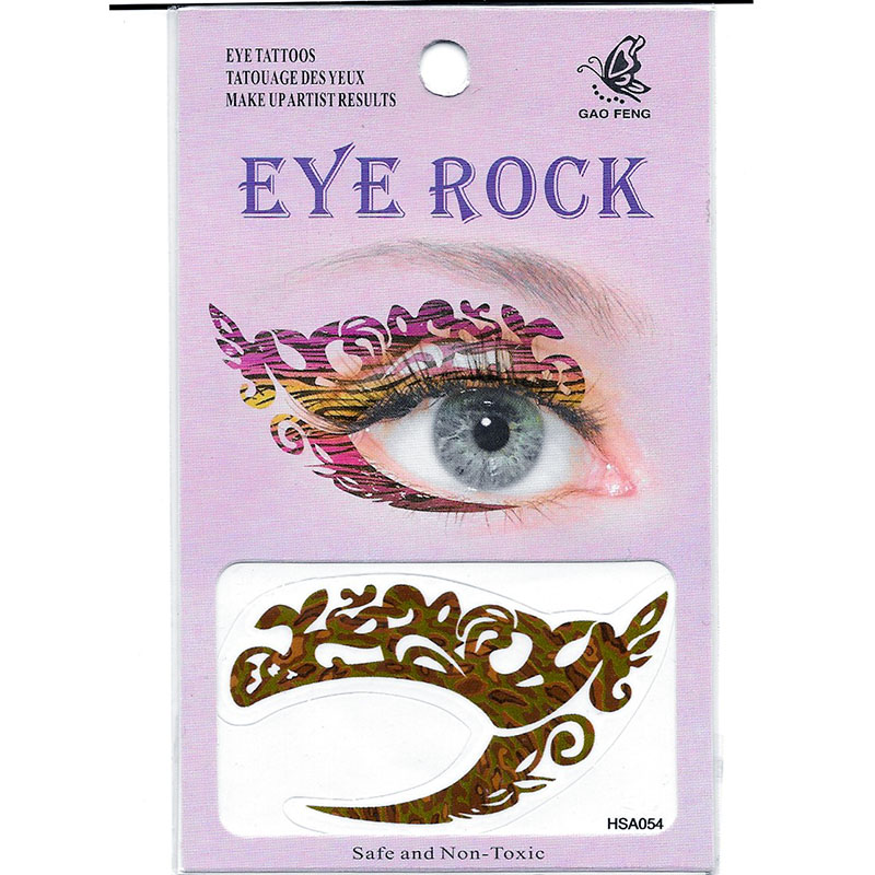 HSA054 Non-Toxic Tattoo Sticker Custom Floral Non-Toxic Temporary Face Temporary Eye Tattoo Sticker