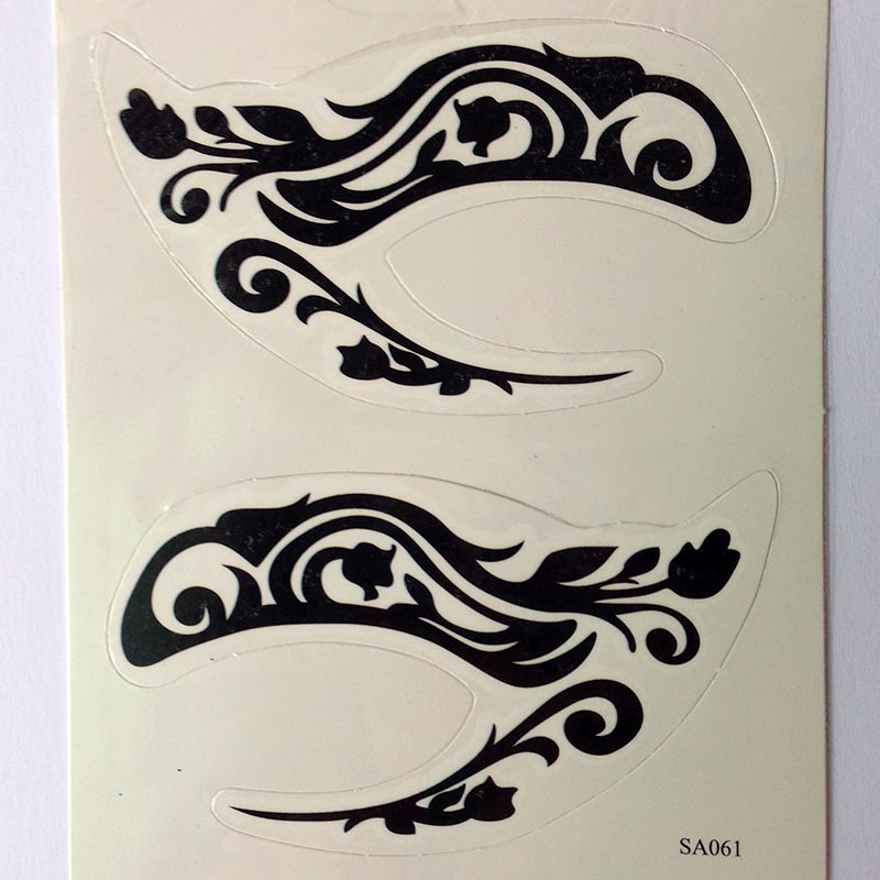 HSA061 Black color temporary eye tattoo sticker