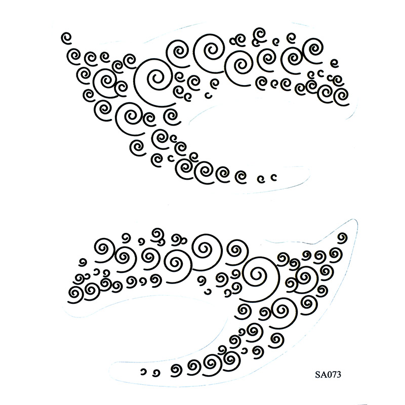 HSA073 Special design black temporary eye tattoo sticker