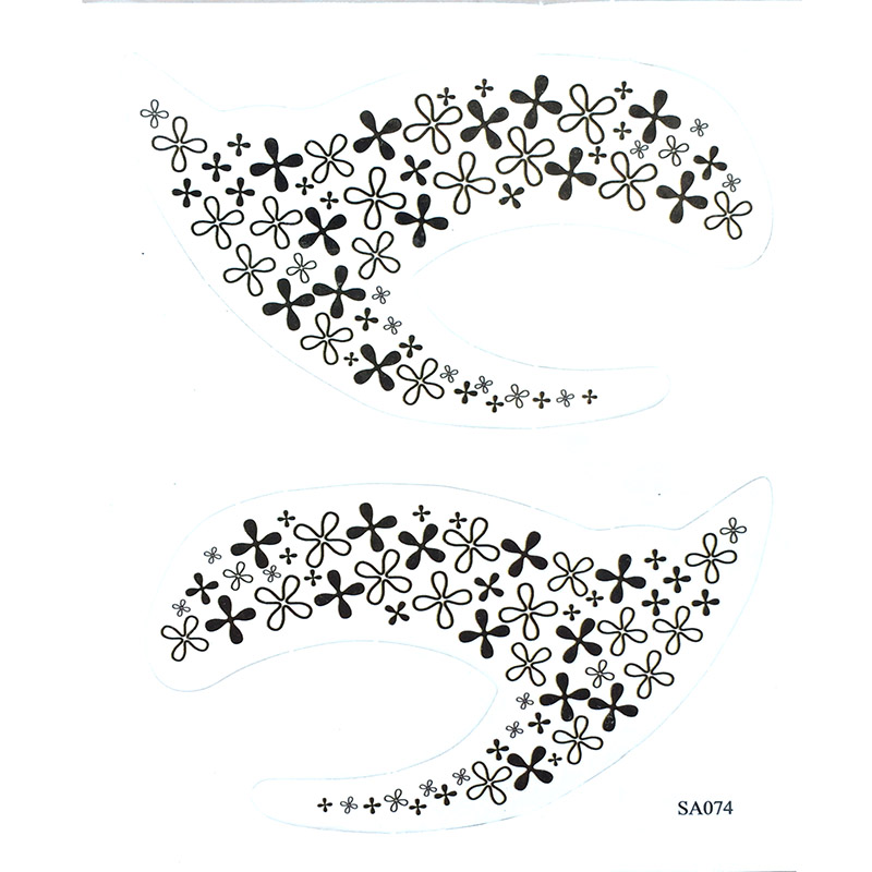 HSA074 New fashion design flower left and right eye tattoo sticker