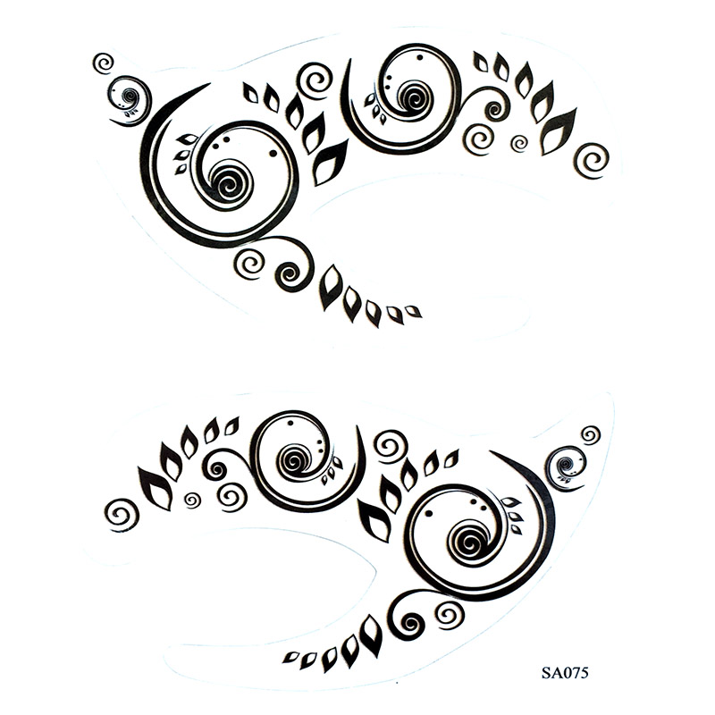 HSA075 Specical design left and right black temporary eye tattoo sticker