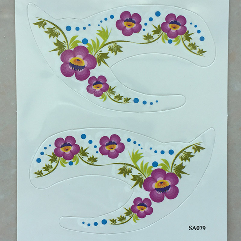 HSA079 color new fashion flower double eye temporary tattoo sticker