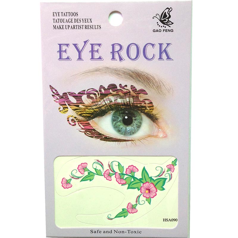 HSA090 morning glory temporary eye tattoo sticker
