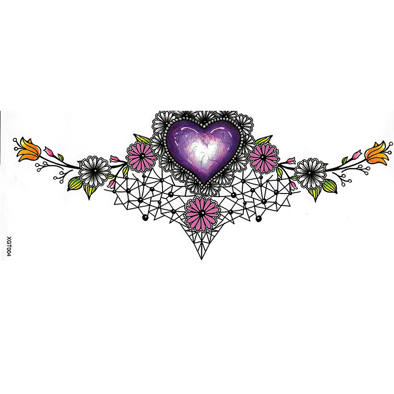 XGT001-020 sternum tattoo sticker Waist and Abdomen Tattoo Stickers