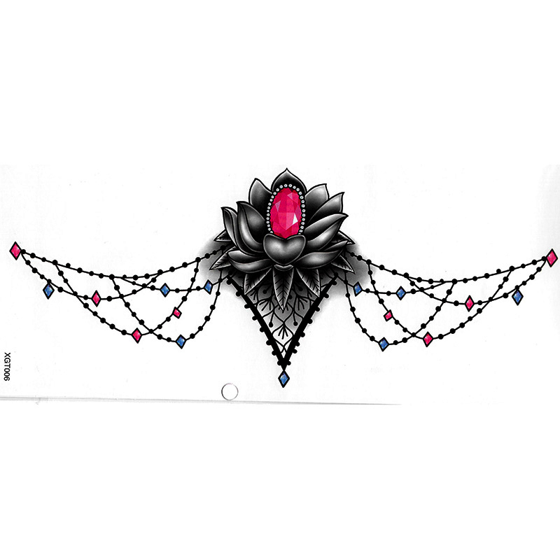 XGT001-020 sternum tattoo sticker Waist and Abdomen Tattoo Stickers