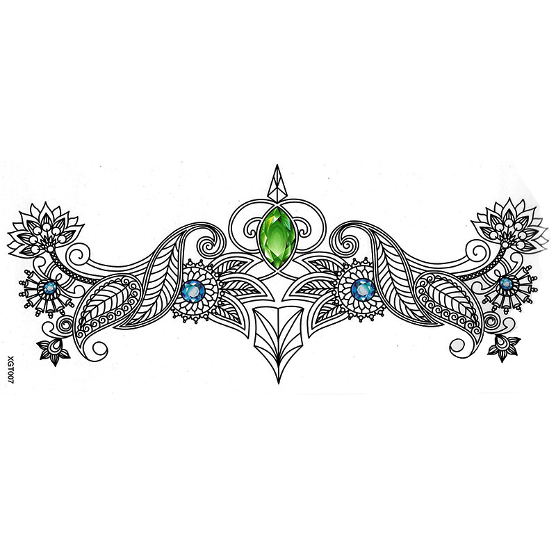 XGT001-020 sternum tattoo sticker Waist and Abdomen Tattoo Stickers