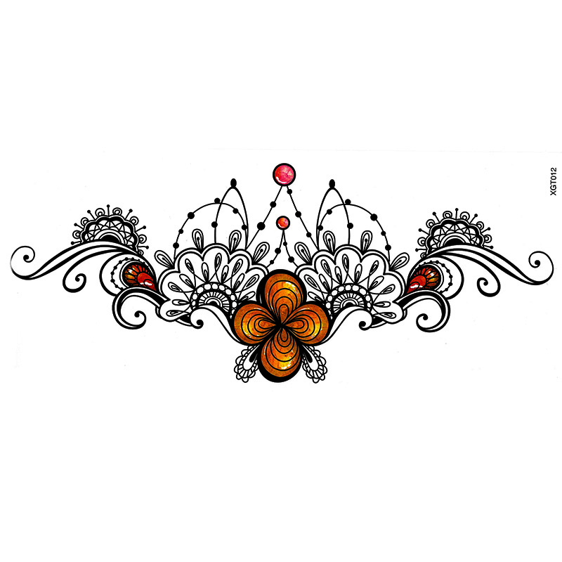 XGT001-020 sternum tattoo sticker Waist and Abdomen Tattoo Stickers