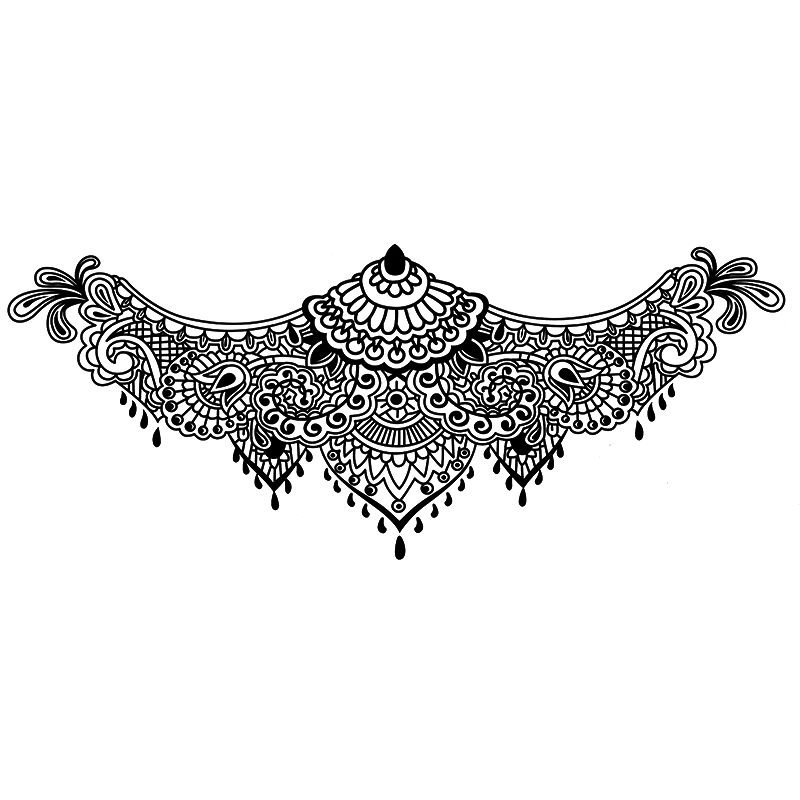 XGT001-020 sternum tattoo sticker Waist and Abdomen Tattoo Stickers