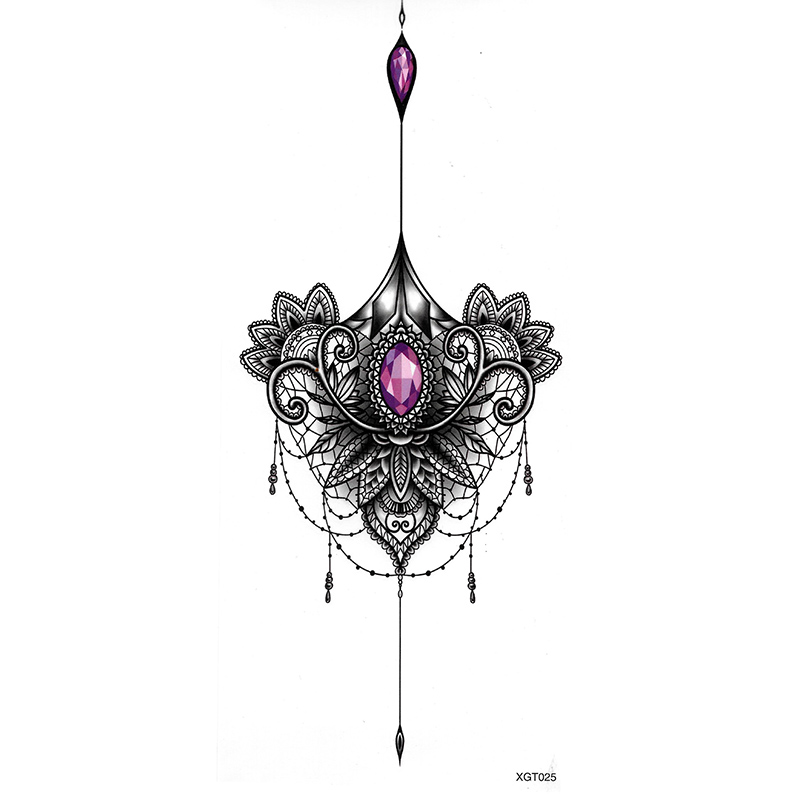 XGT021-040 sternum tattoo sticker Waist and Abdomen Tattoo Stickers