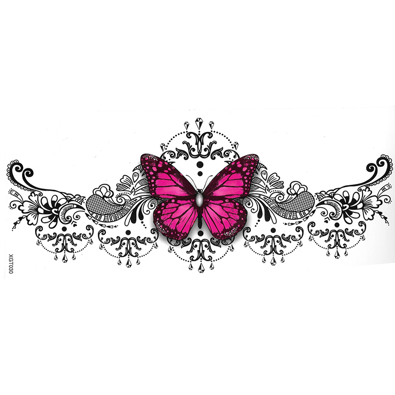 XGT021-040 sternum tattoo sticker Waist and Abdomen Tattoo Stickers