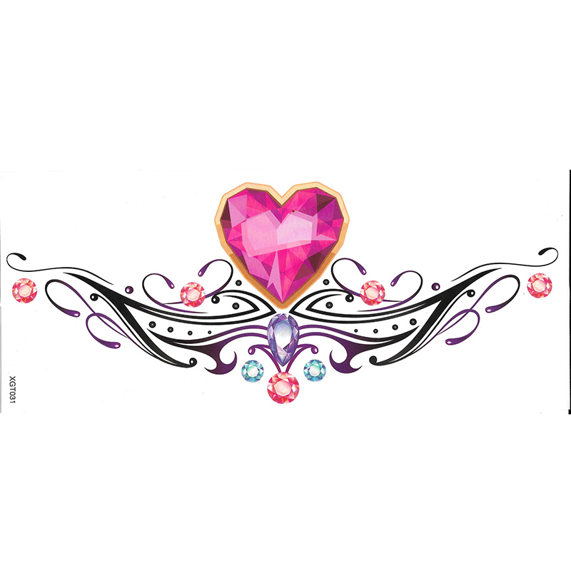 XGT021-040 sternum tattoo sticker Waist and Abdomen Tattoo Stickers