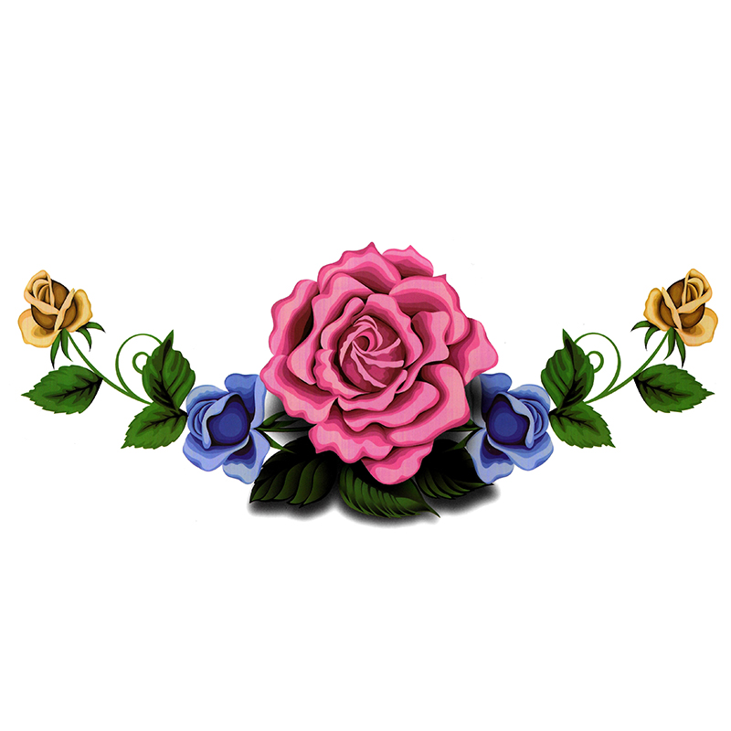 XGT021-040 sternum tattoo sticker Waist and Abdomen Tattoo Stickers