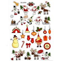 SD-2004 Temporary tattoo sticker Waterproof Temporary Tattoo sticker Merry Christmas Santa Claus deer candle snowman tree tatto flash tatoo fake-tattoo sticker